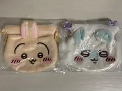 ちいかわ おかお巾着2 ポーチ うさぎ モモンガ
