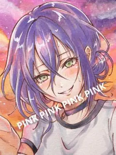 v*v様 B6 手描きイラスト チェンソーマン パワー バニーガール ファン
