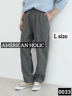 0033 AMERICAN HOLIC シックツイードパンツ ブラック