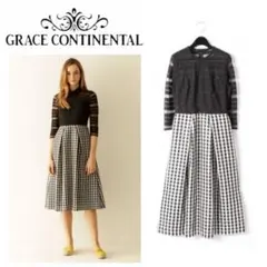 【美品】グレースコンチネンタル レース×カラミワンピース ロング シアー