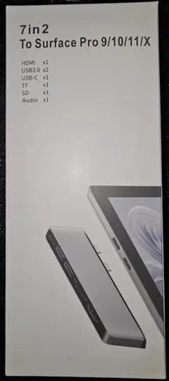 SurfacePro11/10/9/X専用 7-in-1ドッキングステーション