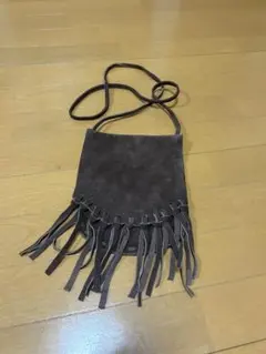 スエード フリンジ ショルダーバッグ　y2k グランジ