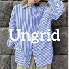 アングリット ungrid ストライプルーズシャツ