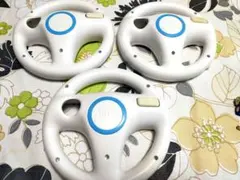 ☆任天堂 wii ハンドル マリオカート 白 ホワイト 3個 セット ゲーム