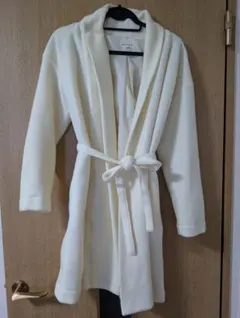 3can4in ロングコート ガウンコート クリーム色 オフホワイト ナチュラル