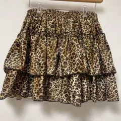 WEGOヒョウ柄フリルミニスカート