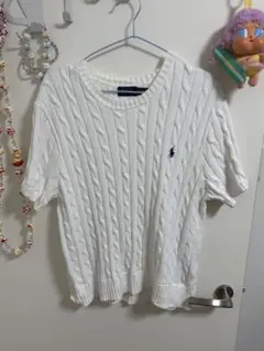 Polo Ralph Lauren ケーブルニット 半袖セーター XL