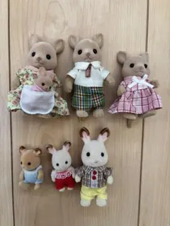 シルバニアファミリー ショコラウサギ　カンガルー　シカ　7体セット　廃盤あり
