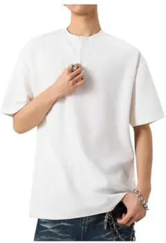 夏服 Tシャツ メンズ 半袖 トップス 無地 ゆったり大きい 涼しい 柔らかい