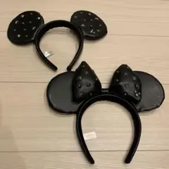 ディズニー　カチューシャ　スタッズ　2個セット　ミッキー　ミニー