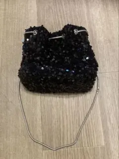 M*O様 黒 スパンコール パーティーバッグ