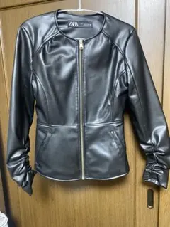 ZARA ブラックレザージャケット Sサイズ