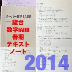 駿台 数学特講(ⅠAⅡBC） 2026夏期 杉山先生 おまけ全講義ノートプリ3