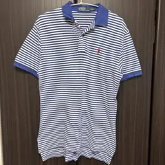 PoIo Ralph LaurenポロラルフローレンポロシャツS 青白ストライプ