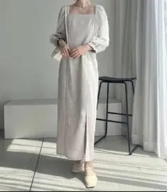 【NICECLAUP OTONA NICE 】袖ボリュームワンピ