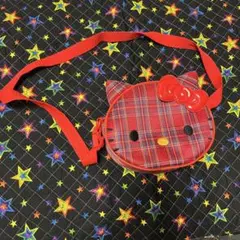 ハローキティ 赤チェック ポシェット