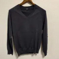 A.P.C. ダークグレー Vネックセーター サイズ1