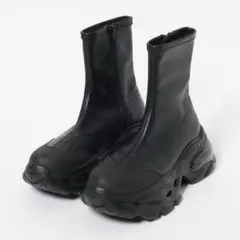 JEANASIS ストレッチクリアスニーカーブーツ ブラック