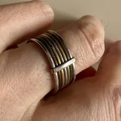 ヴィンテージ 7連リング シルバー × ブラス系 / メキシカンアンティーク