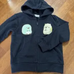 すみっコぐらし　パーカー　トレーナー　110 黒　ぺんぎん？　ねこ