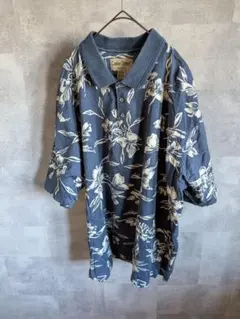 Cooke Street ハワイアン ポロシャツ ネイビー 半袖 インド製