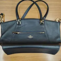 COACH コーチ 2WAYショルダーバックプレーリーサッチェル ペブルドレザー