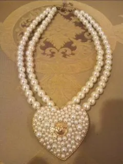 ジーザスディアマンテ アントワネットハートネックレス ピンク ハート パール ジーザスディアマンテ アントワネットハートネックレス ピンク ハート