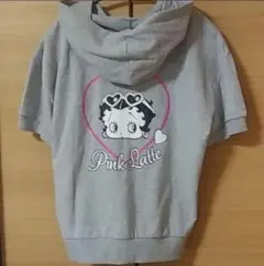 ピンクラテ ベティ・ブープ バックプリント半袖パーカー