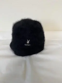 PLAYBOY 黒 ニット帽 ファー素材 (値下げしました‼️)