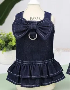 SHEIN わんちゃん デニム サロペット ワンピース ドッグウェア 服