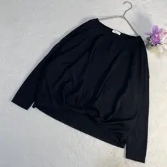 earth music & ecology ラウンドネック長袖カットソー　黒　F