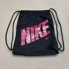 90s 00s NIKE ナップサック y2k ブラックピンク　希少