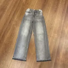 H&M グレー ワイドレッグデニム