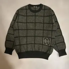 90s DAKS チェック柄 ニットセーター グリーン Lのサムネイル