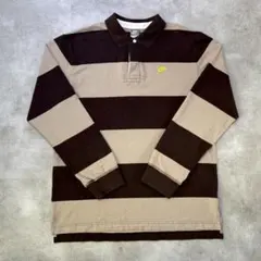 【NIKE】90s ポロシャツ 好配色 イエロースウッシュ オーバーサイズ