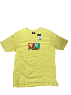 新品タグ付き✨STUSSY フラワーロゴ Tシャツ イエローのサムネイル