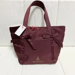 しまむら　青木美沙子×NINAS ランチトートバッグ濃赤