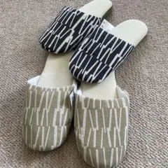 【新品】北欧モダン　ルームシューズ　2足セット　ソフトスリッパ