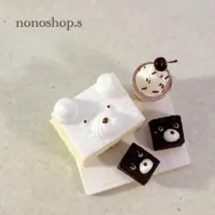 ミニチュアスイーツ　くまセット　ミニチュアフード　ハンドメイド