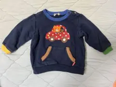 ミキハウス ホットビスケッツ　90 クマ 車 トレーナー 子ども