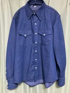 【希少‼️】70sビンテージSEARS ROEBUCKSデニムウエスタンシャツLのサムネイル