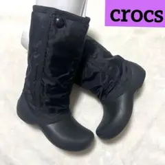 クロックスサイズW7 23cm〜23.5cmレインスノーブーツ
