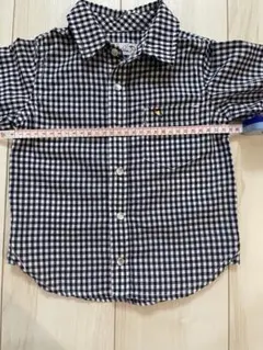 ⭐︎kids【アーノルドパーマー】チェック柄ボタン付きシャツ９５センチ⭐︎ネイビー⭐︎