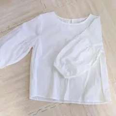 ホワイト バルーン袖 シャツ