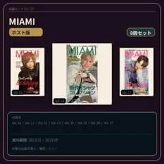 MIAMI Vol.10～17（8 冊セット、ホスト表紙版）