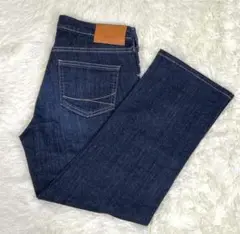 ストレッチ 濃紺 別注 ペイズリー柄 SOMETHING デニムパンツ W30