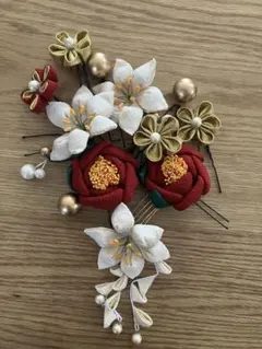 つまみ細工髪飾り　成人式　卒業式　結婚式