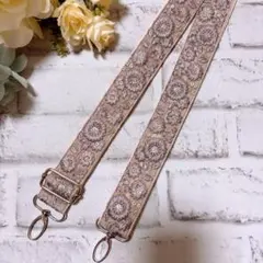 インド刺繍リボン　スマホショルダー　ショルダーベルト　バッグ　　NO4015
