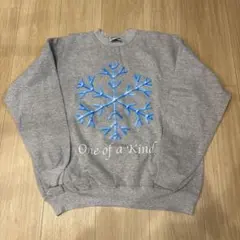 古着 90s USA製 雪の結晶デザイン トレーナー スウェット