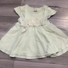 petit main チュール 花モチーフ Tシャツ 90